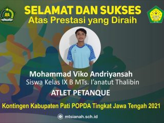 Mohammad Fiko Juara POPDA JATENG 2021