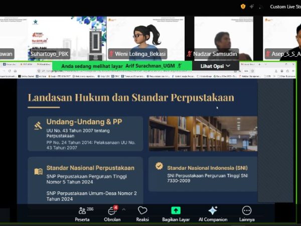 Kepala Perpustakaan MTs I’anatut Tholibin Ikuti Webinar Manajemen SNP